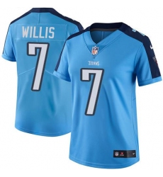 Women's Nike Tennessee Titans #7 Malik Willis Light Blue Stitched NFL Limited Rush Jersey