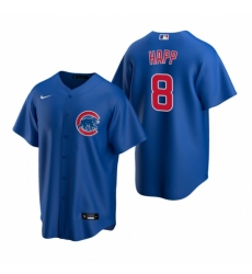 Men's Nike Chicago Cubs #8 Ian Happ Royal Alternate Stitched Baseball Jersey