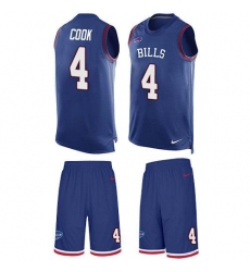 Men's Nike Buffalo Bills #4 James Cook Royal Blue Team Color Stitched NFL Limited Tank Top Suit Jersey