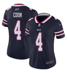 Women's Nike Buffalo Bills #4 James Cook Navy Stitched NFL Limited Inverted Legend Jersey