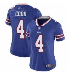 Women's Nike Buffalo Bills #4 James Cook Royal Blue Team Color Stitched NFL Vapor Untouchable Limited Jersey