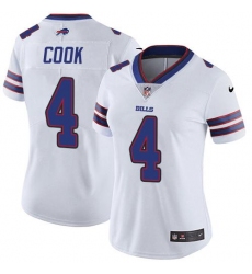 Women's Nike Buffalo Bills #4 James Cook White Stitched NFL Vapor Untouchable Limited Jersey