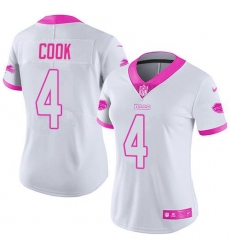 Women's Nike Buffalo Bills #4 James Cook WhitePink Stitched NFL Limited Rush Fashion Jersey