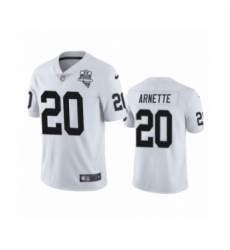 Men's Oakland Raiders #20 Damon Arnette White 2020 Inaugural Season Vapor Limited Jersey