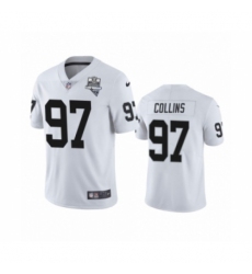 Men's Oakland Raiders #97 Maliek Collins White 2020 Inaugural Season Vapor Limited Jersey