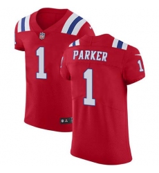 Men's Nike New England Patriots #1 DeVante Parker Red Alternate Stitched NFL Vapor Untouchable Elite Jersey