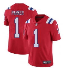 Men's Nike New England Patriots #1 DeVante Parker Red Alternate Stitched NFL Vapor Untouchable Limited Jersey