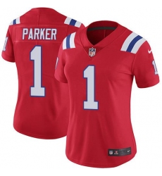 Women's Nike New England Patriots #1 DeVante Parker Red Alternate Stitched NFL Vapor Untouchable Limited Jersey