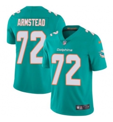 Men's Nike Miami Dolphins #72 Terron Armstead Aqua Green Team Color Stitched NFL Vapor Untouchable Limited Jersey