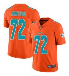 Men's Nike Miami Dolphins #72 Terron Armstead Orange Stitched NFL Limited Inverted Legend Jersey