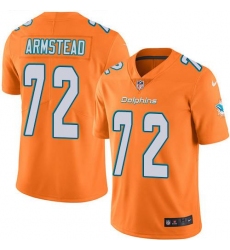 Men's Nike Miami Dolphins #72 Terron Armstead Orange Stitched NFL Limited Rush Jersey