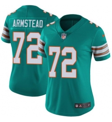 Women's Nike Miami Dolphins #72 Terron Armstead Aqua Green Alternate Stitched NFL Vapor Untouchable Limited Jersey