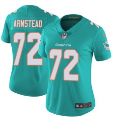 Women's Nike Miami Dolphins #72 Terron Armstead Aqua Green Team Color Stitched NFL Vapor Untouchable Limited Jersey