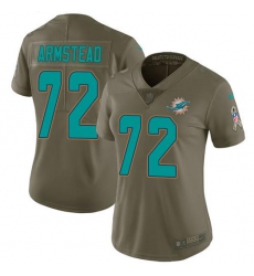 Women's Nike Miami Dolphins #72 Terron Armstead Olive Stitched NFL Limited 2017 Salute To Service Jersey