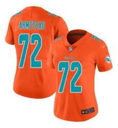 Women's Nike Miami Dolphins #72 Terron Armstead Orange Stitched NFL Limited Inverted Legend Jersey