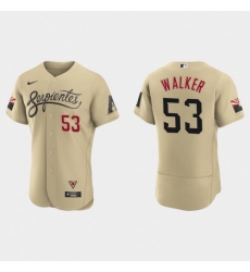 Men's Nike Arizona Diamondbacks #53 Christian Walker 2021 City Connect Authentic Gold MLB Jersey