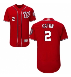 Men's Majestic Washington Nationals #2 Adam Eaton Red Flexbase Authentic Collection MLB Jersey