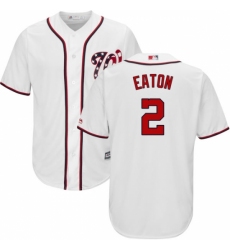 Men's Majestic Washington Nationals #2 Adam Eaton Replica White Home Cool Base MLB Jersey