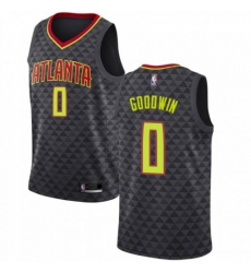 Men's Nike Atlanta Hawks #0 Brandon Goodwin Black NBA Swingman Icon Edition Jersey