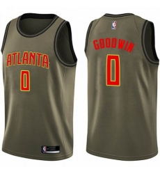 Men's Nike Atlanta Hawks #0 Brandon Goodwin Green NBA Swingman Salute to Service Jersey