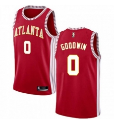 Men's Nike Atlanta Hawks #0 Brandon Goodwin Red NBA Swingman Statement Edition Jersey