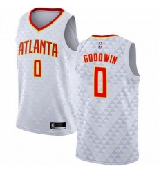 Men's Nike Atlanta Hawks #0 Brandon Goodwin White NBA Swingman Association Edition Jersey