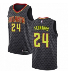 Men's Nike Atlanta Hawks #24 Bruno Fernando Black NBA Swingman Icon Edition Jersey