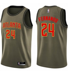 Men's Nike Atlanta Hawks #24 Bruno Fernando Green NBA Swingman Salute to Service Jersey