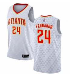 Men's Nike Atlanta Hawks #24 Bruno Fernando White NBA Swingman Association Edition Jersey