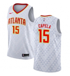 Women's Nike Atlanta Hawks #15 Clint Capela White NBA Swingman Association Edition Jersey