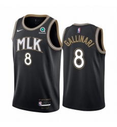 Women's Nike Atlanta Hawks #8 Danilo Gallinari Black NBA Swingman 2020-21 City Edition Jersey