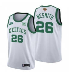 Men's Boston Celtics #26 Aaron Nesmith Nike Releases Classic Edition 2022 NBA Finals 75th Anniversary Jersey White