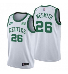 Men's Boston Celtics #26 Aaron Nesmith Nike Releases Classic Edition NBA 75th Anniversary Jersey White