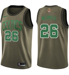 Men's Nike Boston Celtics #26 Aaron Nesmith Green Salute to Service 2022 NBA Finals Swingman Jersey