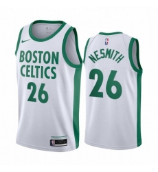 Men's Nike Boston Celtics #26 Aaron Nesmith White NBA Swingman 2020-21 City Edition Jersey