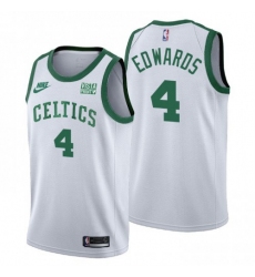 Men's Boston Celtics #4 Carsen Edwards Mens Nike Releases Classic Edition NBA 75th Anniversary Jersey White