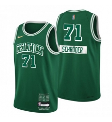 Men's Boston Celtics #71 Dennis Schroder Nike Green 2021-22 Swingman NBA Jersey - City Edition