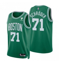 Men's Nike Boston Celtics #71 Dennis Schroder Green 2021-22 NBA 75th Anniversary Diamond Swingman Jersey - Icon Edition