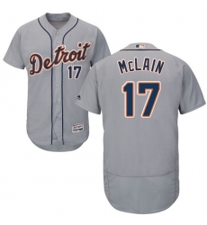 Men's Detroit Tigers #17 Denny McLain Grey Flexbase Authentic Collection Stitched MLB Jersey