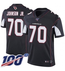 Men's Nike Arizona Cardinals #70 Paris Johnson Jr. Black Alternate Stitched NFL 100th Season Vapor Untouchable Limited Jersey