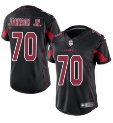 Women's Nike Arizona Cardinals #70 Paris Johnson Jr. Black Stitched NFL Limited Rush Jersey