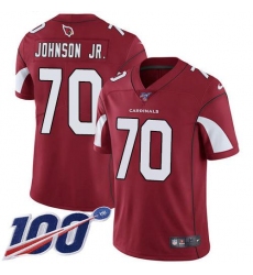 Youth Nike Arizona Cardinals #70 Paris Johnson Jr. Red Team Color Stitched NFL 100th Season Vapor Untouchable Limited Jersey