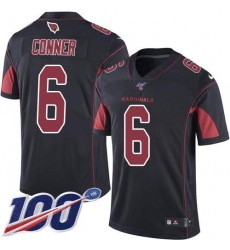 Men's Arizona Cardinals #6 James Conner Black Stitched NFL Limited Rush 100th Season Jersey