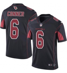 Men's Arizona Cardinals #6 James Conner Black Stitched NFL Limited Rush Jersey