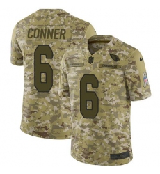 Men's Arizona Cardinals #6 James Conner Camo Stitched NFL Limited 2018 Salute To Service Jersey