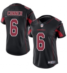 Women's Arizona Cardinals #6 James Conner Black Stitched NFL Limited Rush Jersey