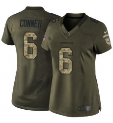 Women's Arizona Cardinals #6 James Conner Green Stitched NFL Limited 2015 Salute To Service Jersey