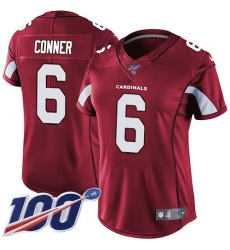 Women's Arizona Cardinals #6 James Conner Red Team Color Stitched NFL 100th Season Vapor Untouchable Limited Jersey