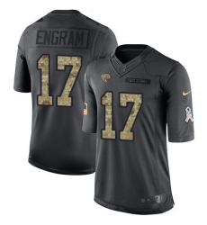 Men's Nike Jacksonville Jaguars #17 Evan Engram Black Stitched NFL Limited 2016 Salute To Service Jersey