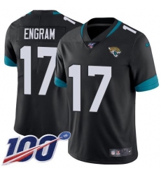 Men's Nike Jacksonville Jaguars #17 Evan Engram Black Team Color Stitched NFL 100th Season Vapor Limited Jersey